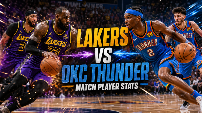 lakers vs okc thunder match player stats